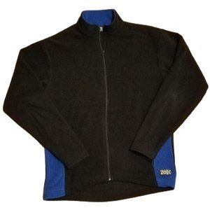 Zoic Made in USA Full Zip Corduroy Sweater | Men's Small / S | Black / Blue